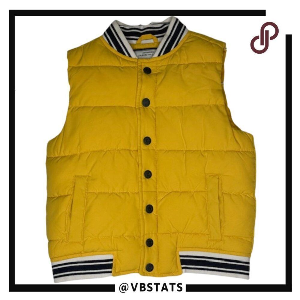 Janie and Jack puffer vest ( little boy ) Size 3 to 4 in Bright Sunlight Yellow
